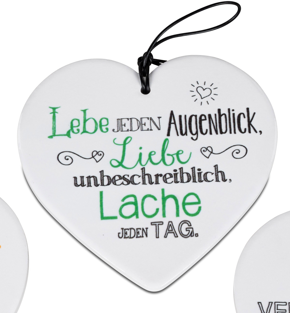 Bild von Herz mit Spruch Lebe Liebe Lache