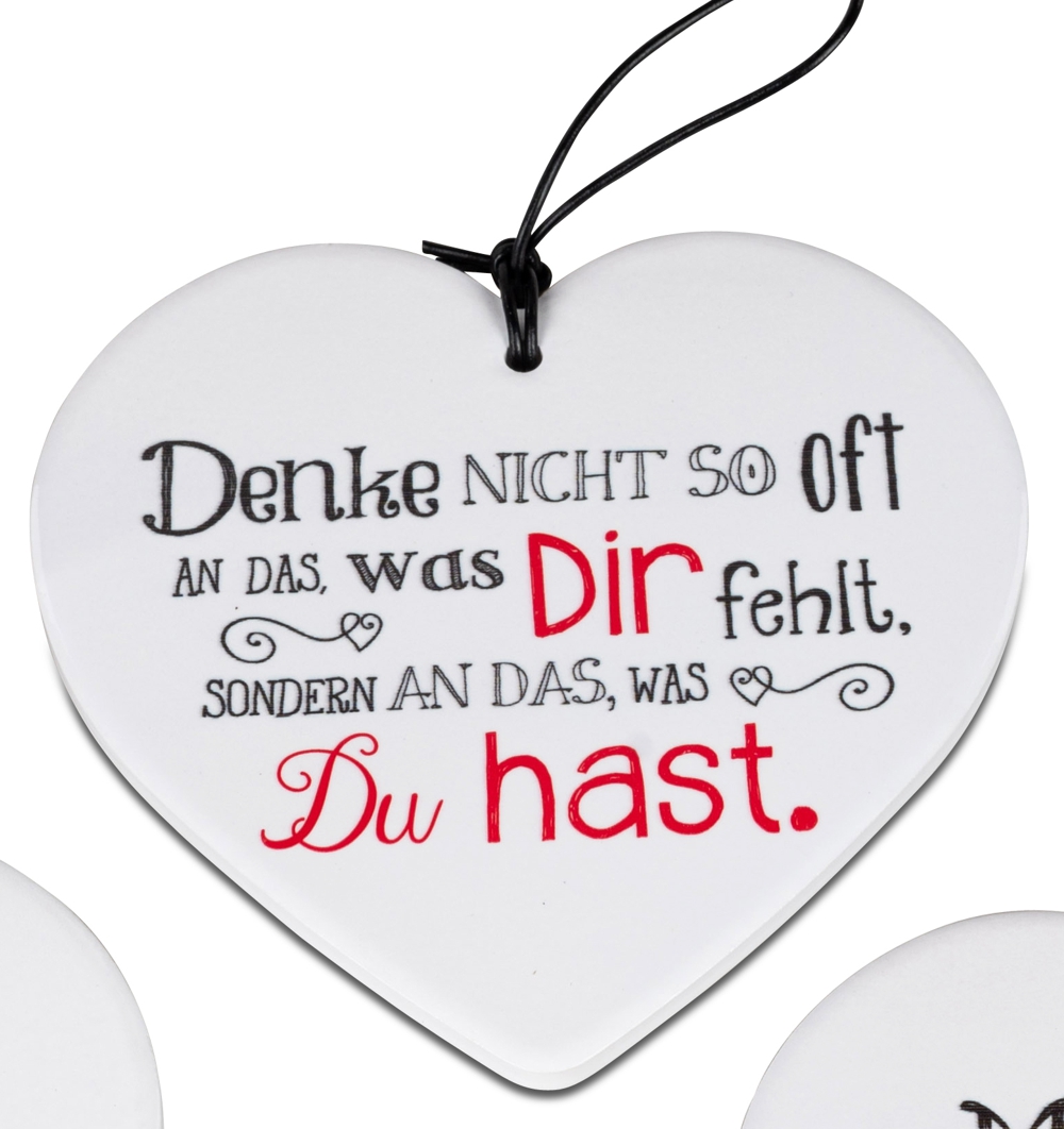 Bild von Herz mit Spruch nicht was fehlt, sondern was du hast 