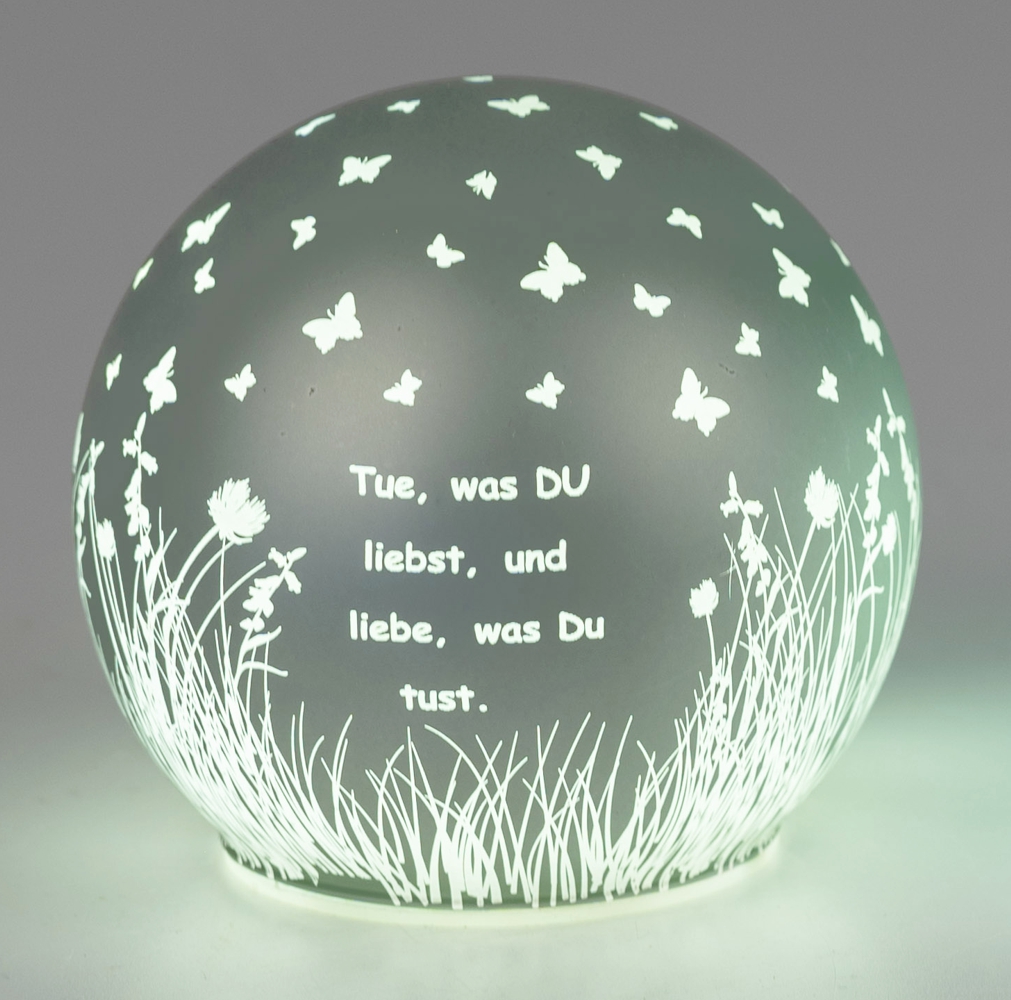 Bild von Deko-Licht Kugel LED salbei 10cm 12cm - Tue was du liebst