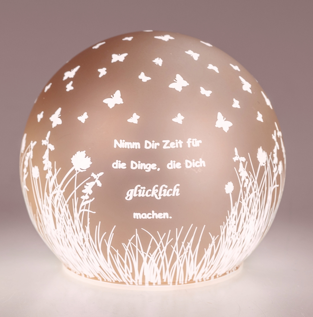 Bild von Deko-Licht Kugel LED rose 10cm 12cm - Nimm dir Zeit