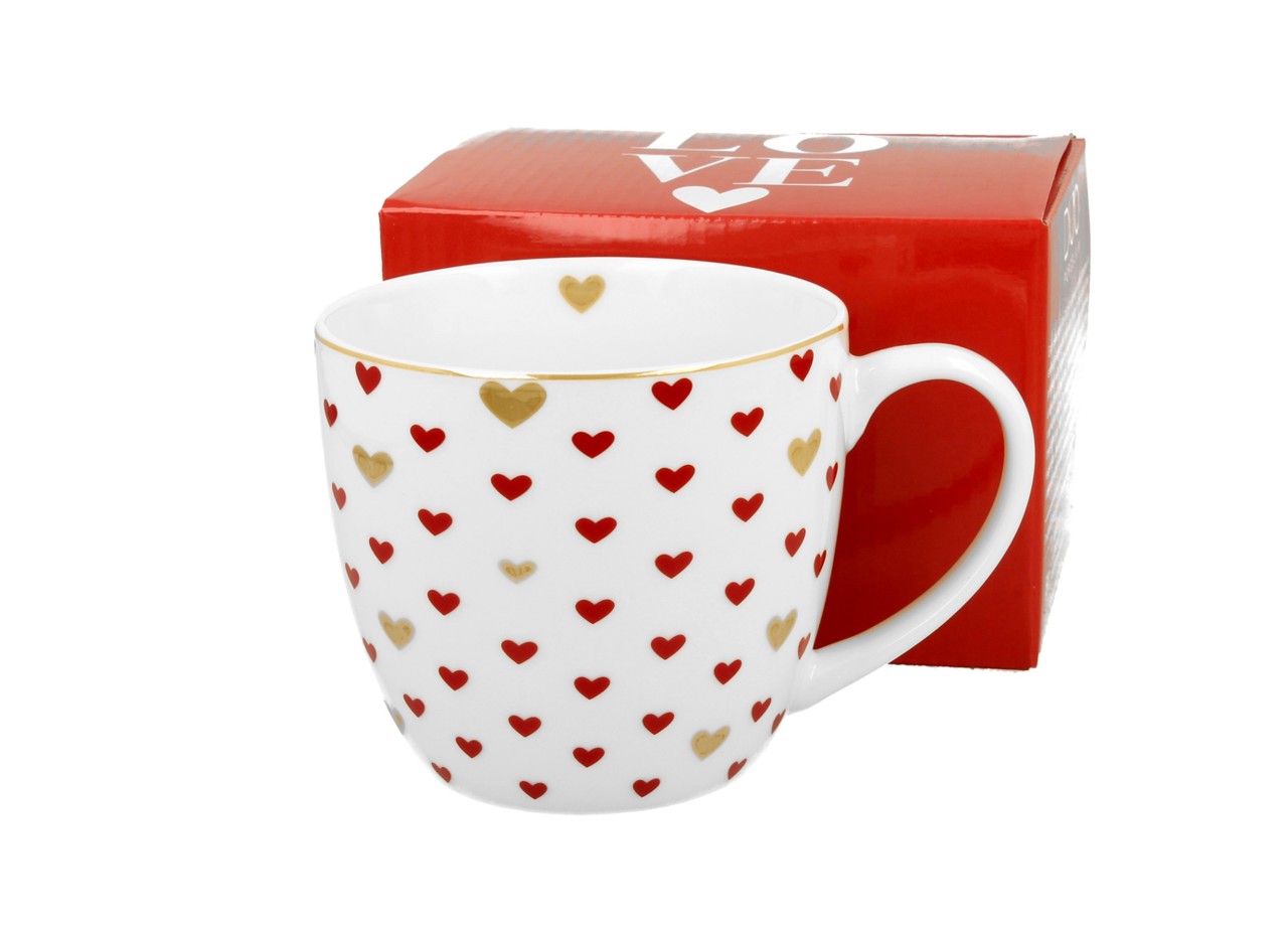 Bild von DUO Tasse Hearts 3 Herzen Porzellan 0,46 L