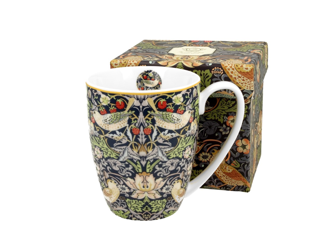 Bild von DUO Tasse Strawberry Thief blue W. Morris Classic Porzellan 0,36 L