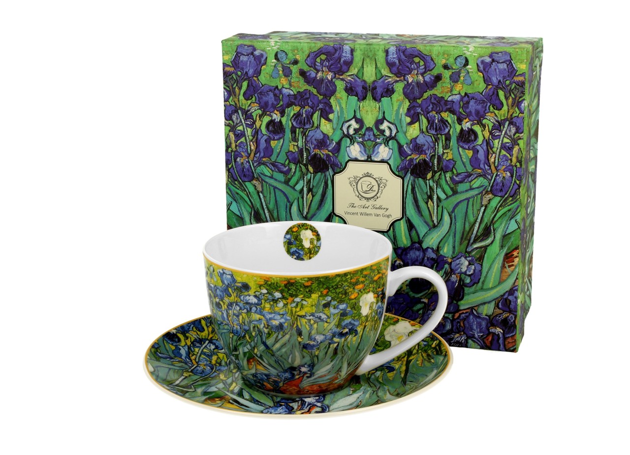 Bild von DUO Tasse van Gogh Irises mit Untertasse Porzellan 0,25 L