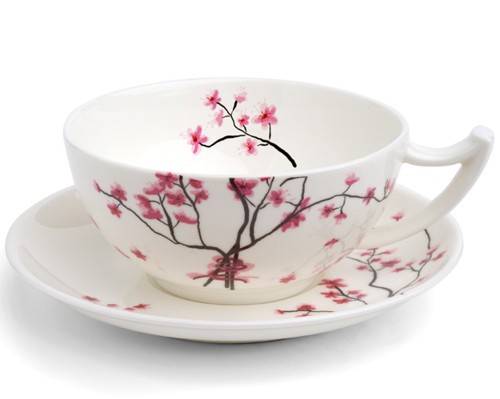 Teetasse groß mit Untertasse Cherry Blossom