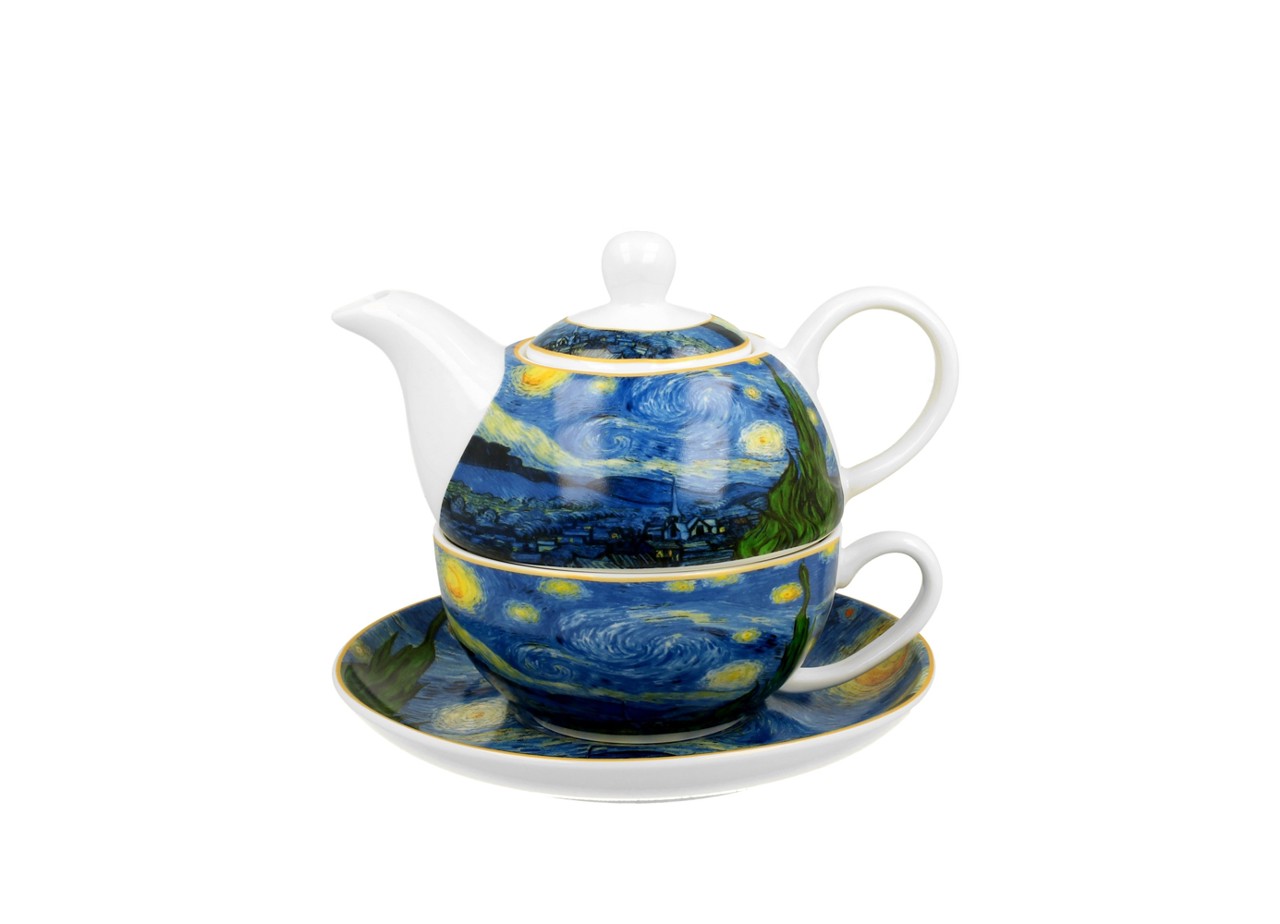 Bild von DUO Tea for One Set van Gogh Starry Night Porzellan 0,35 L