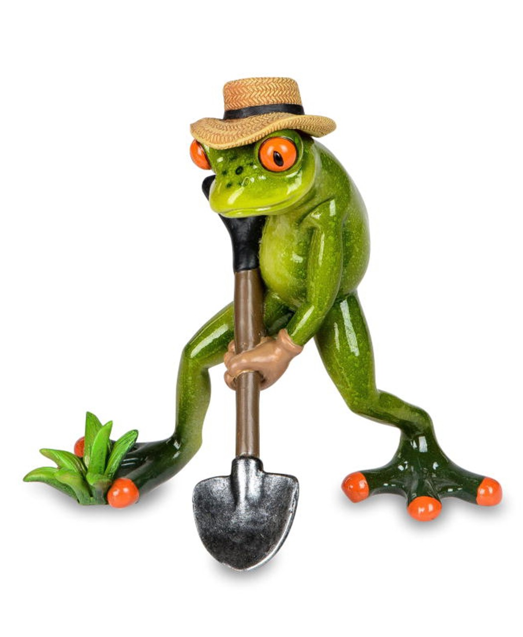 Bild von formano Dekofigur Frosch als Gärtner Spaten 16cm