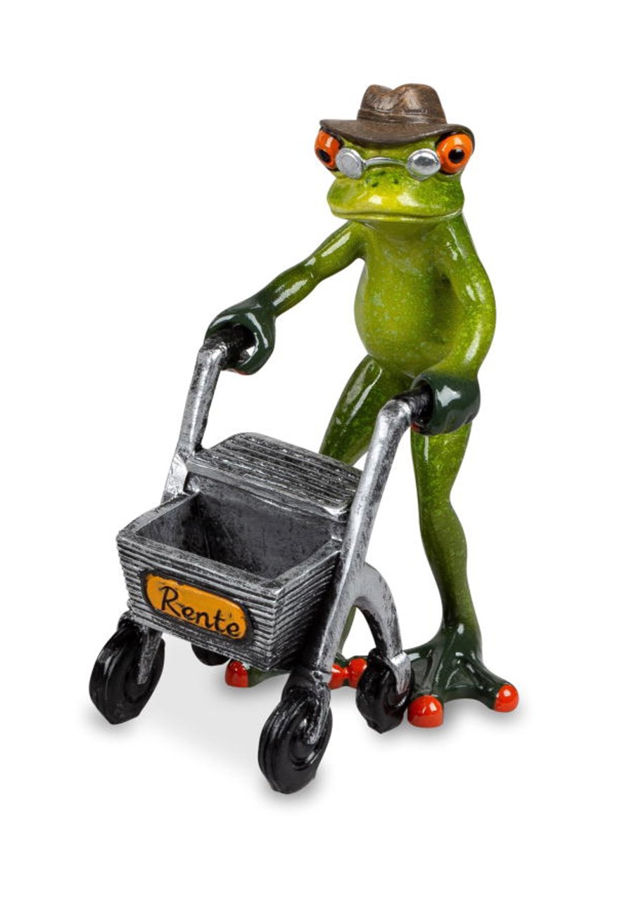 Bild von formano Dekofigur Frosch Opa mit Rollator