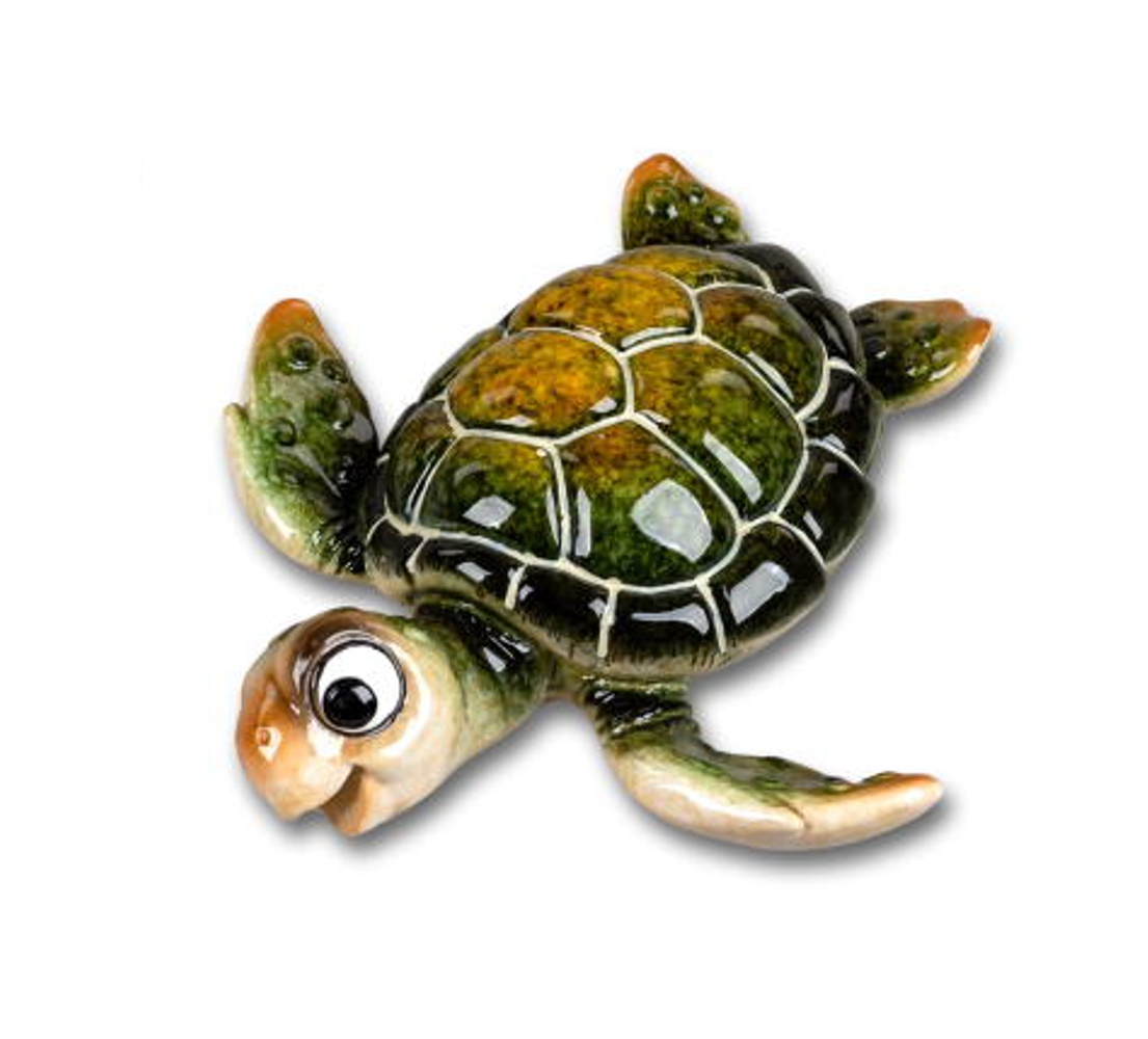 Bild von formano Dekofigur Schildkröte Harry mit Magnet grün 8 cm