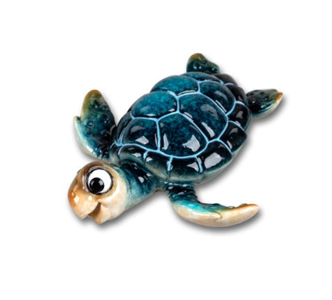 Bild von formano Dekofigur Schildkröte Harry mit Magnet blau 8 cm