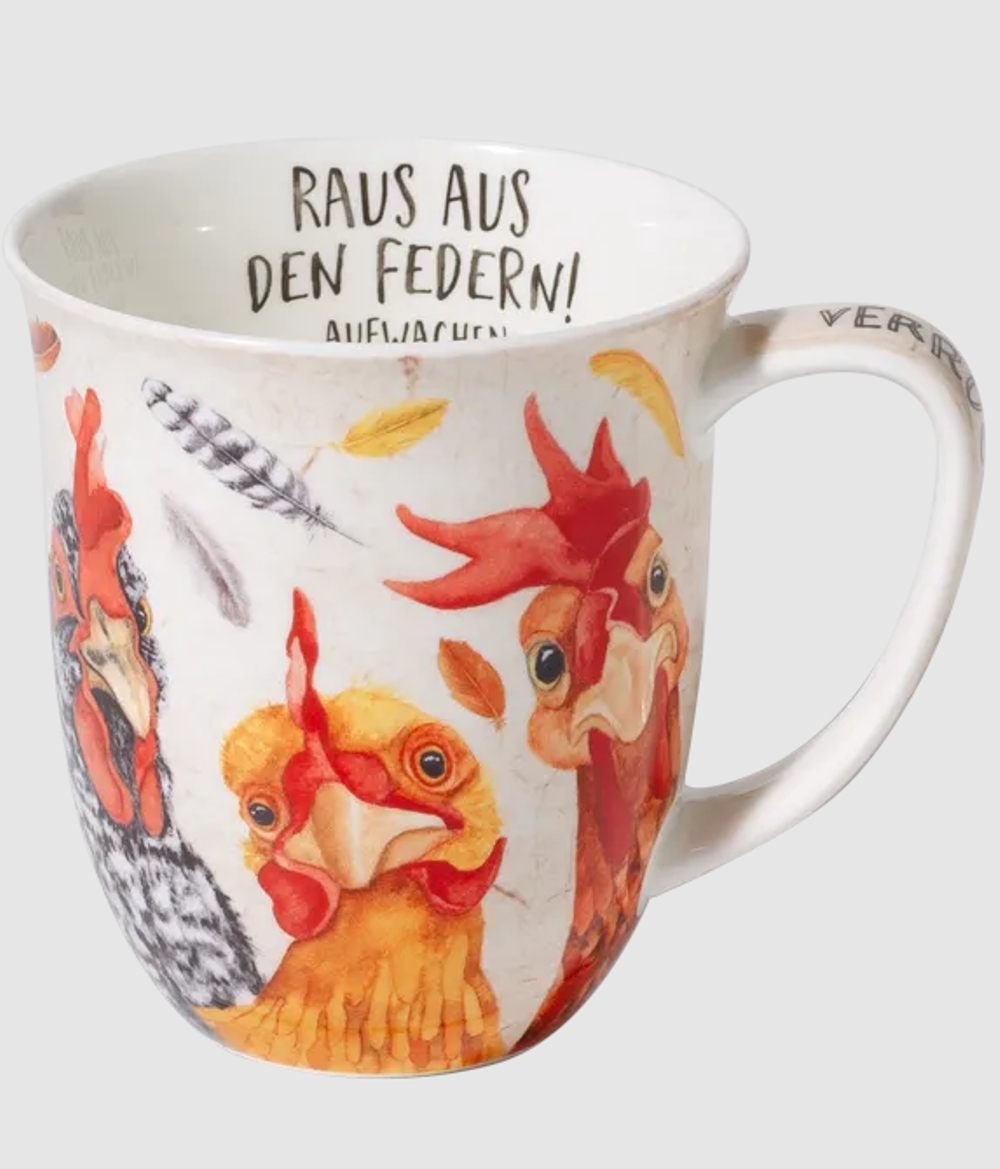 Bild von Tasse Verrückte Hühner Jumbobecher 400 ml Fine Bone China 