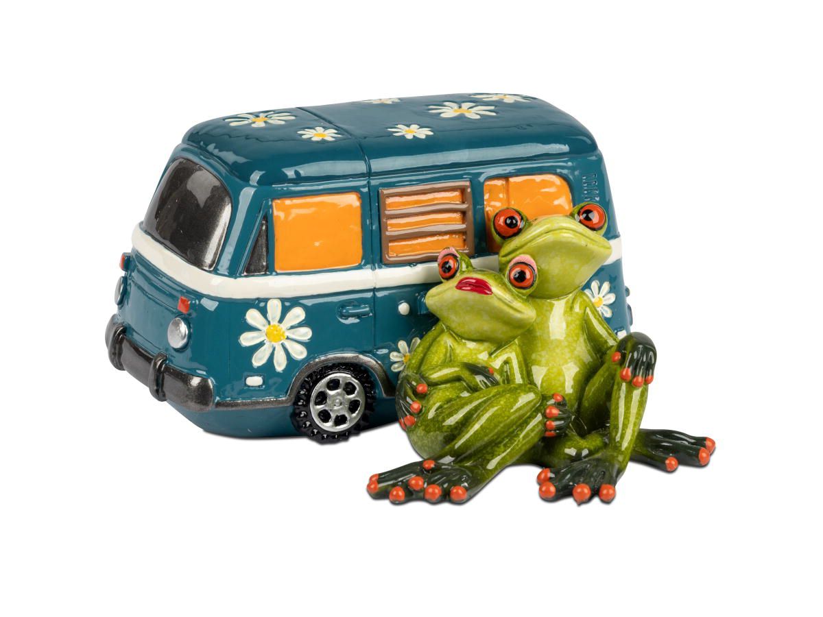 Bild von formano Dekofigur Frosch Froschpaar mit Camper