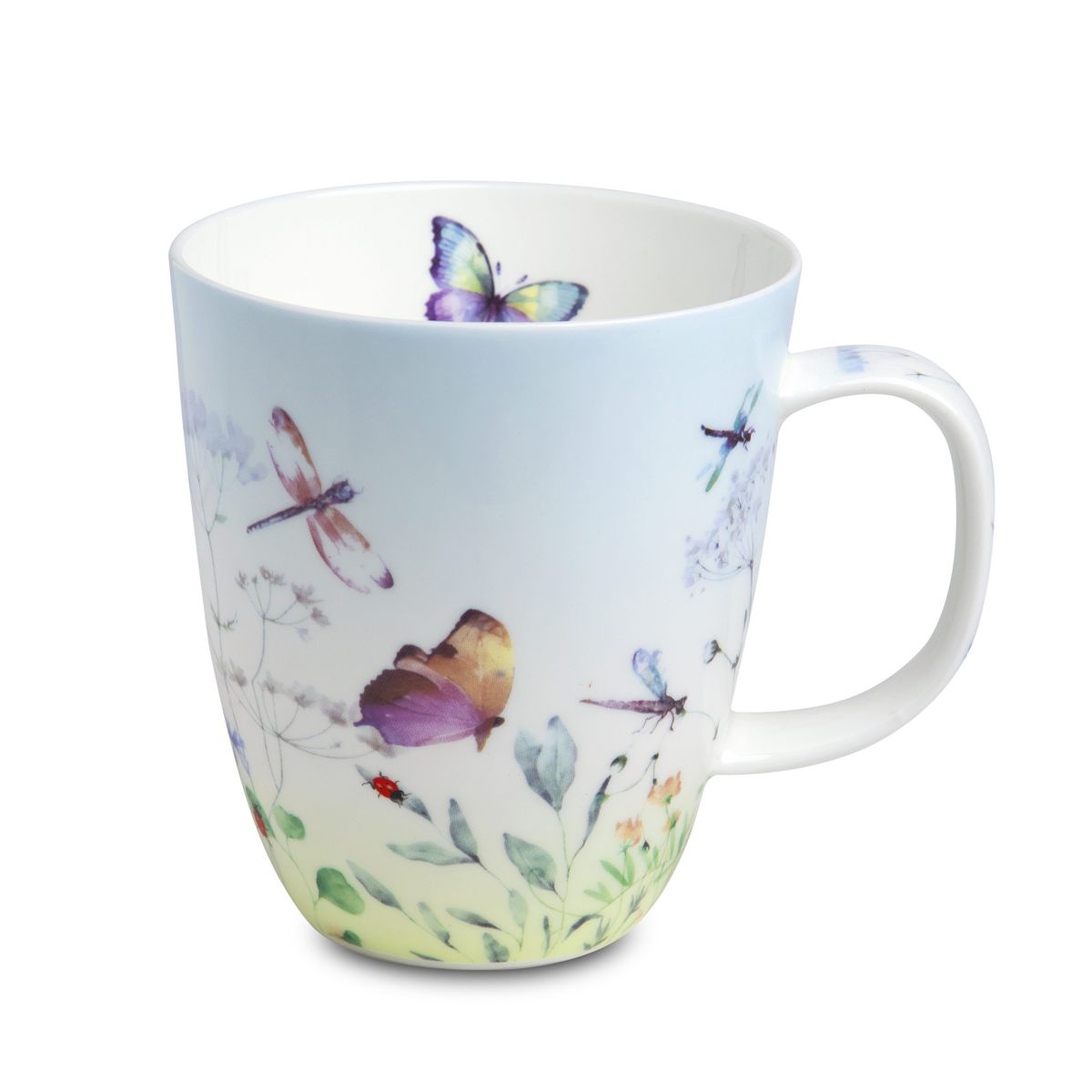 Bild von tealogic Tasse Papillon Henkelbecher Fine Bone China 0,4L