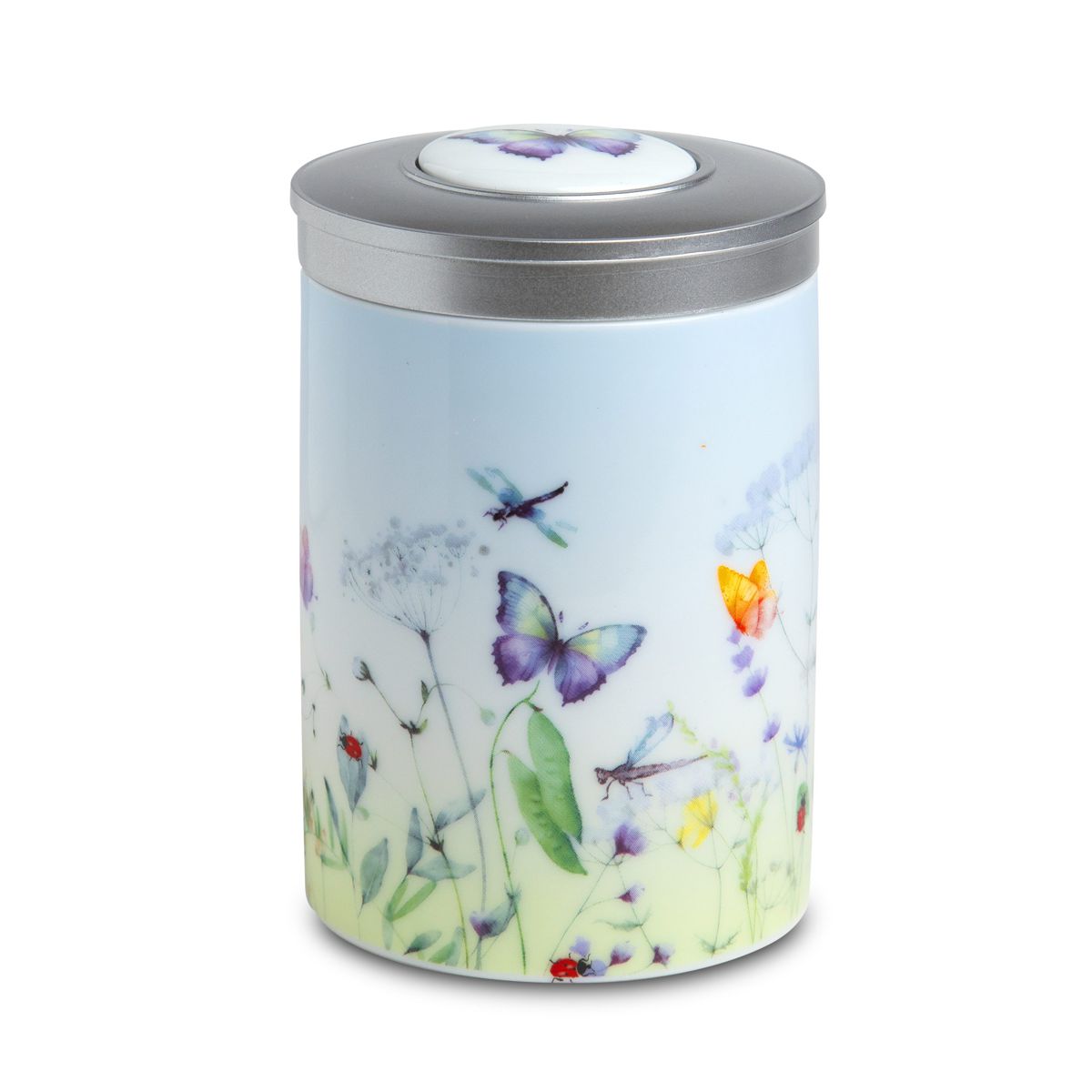 Bild von tealogic Dose Papillon Vorratsdose Porzellandose