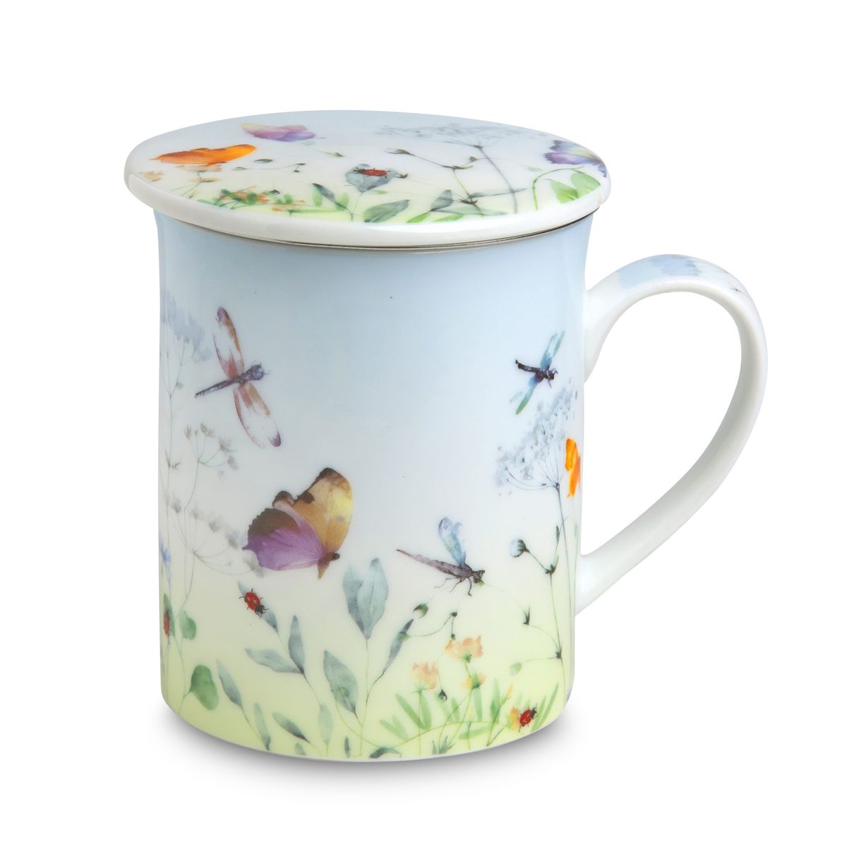 Bild von tealogic Tasse Papillon Teetasse mit Sieb und Deckel Porzellan