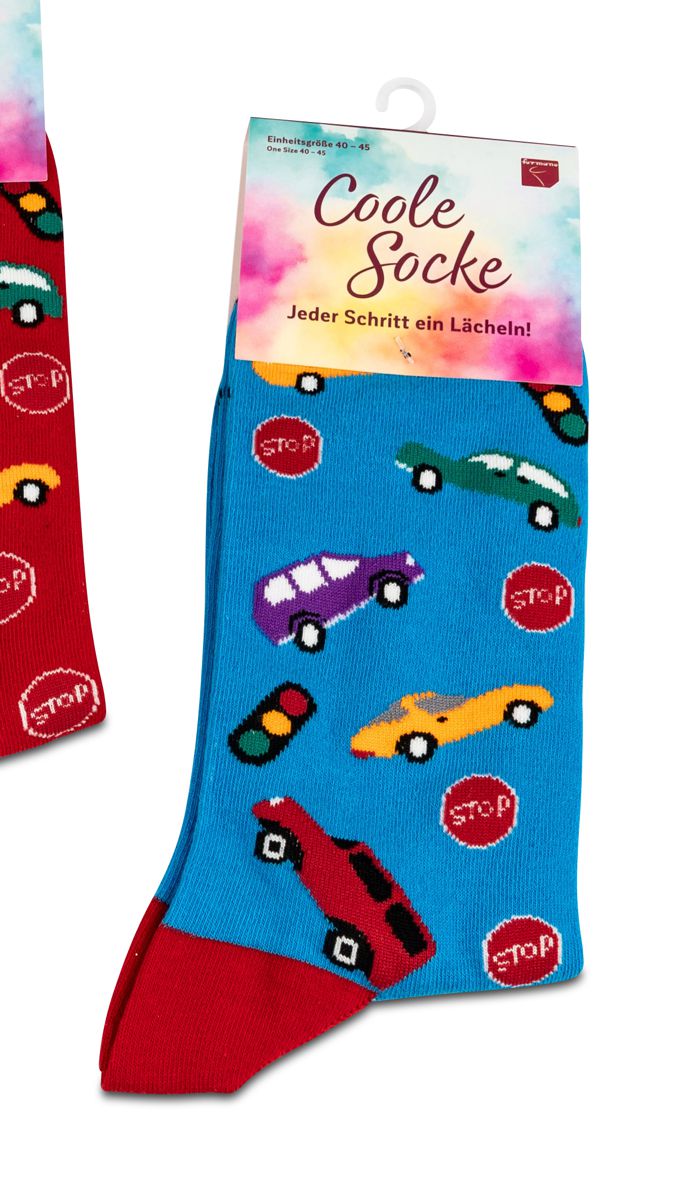 Bild von formano Coole Socke Autos blau