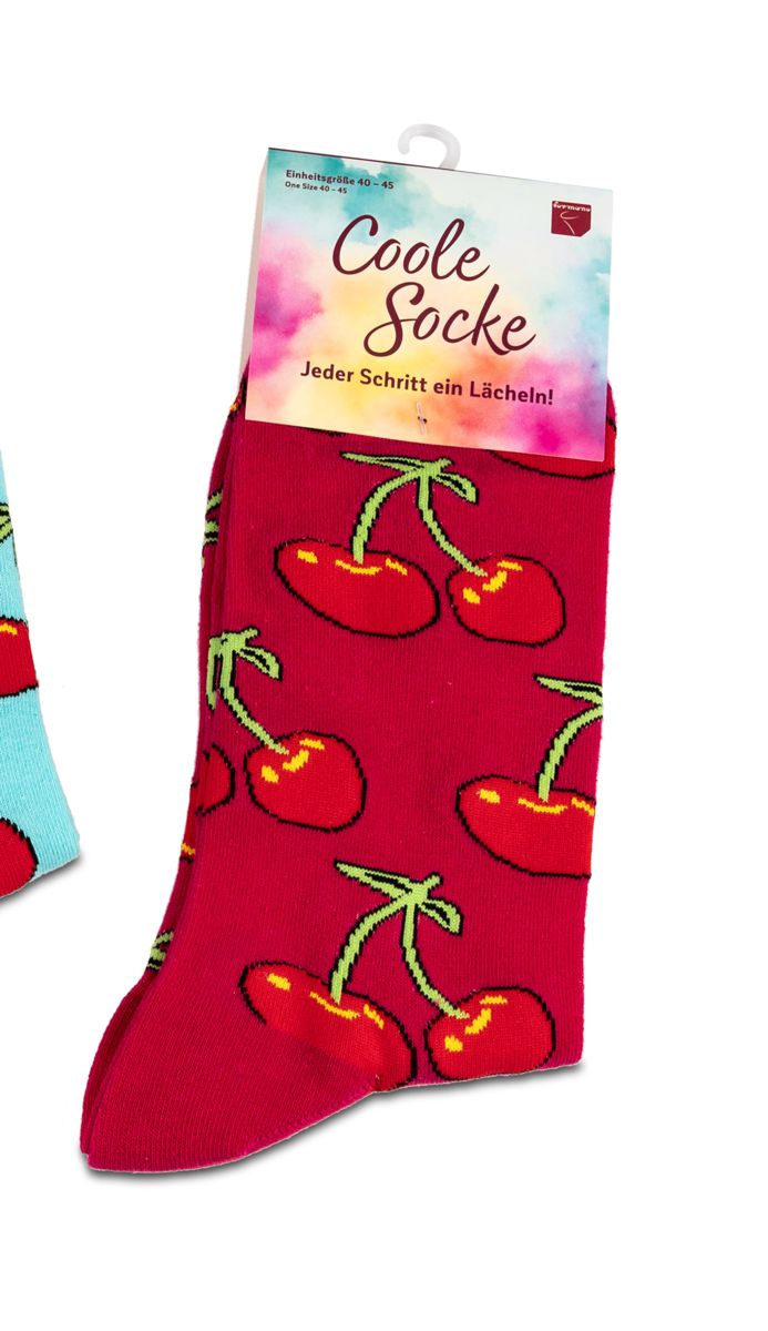 Bild von formano Coole Socke Kirschen pink