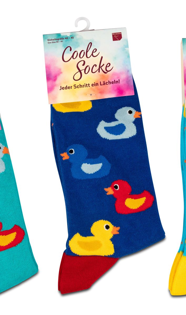 Bild von formano Coole Socke Enten dunkelblau