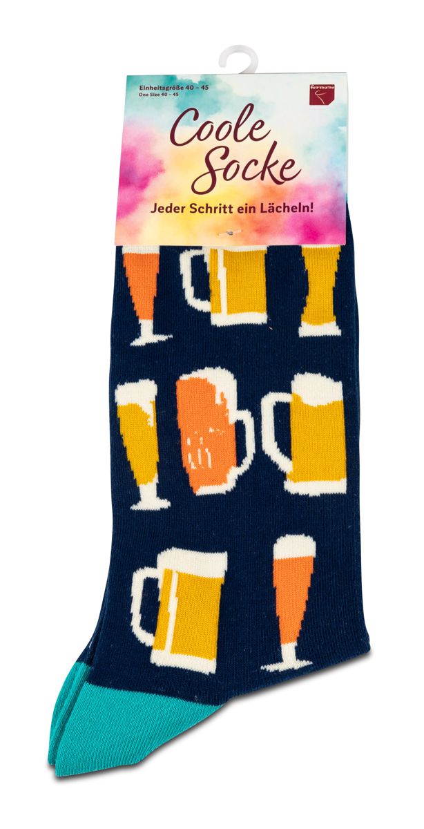 Bild von formano Coole Socke Bier dunkelblau