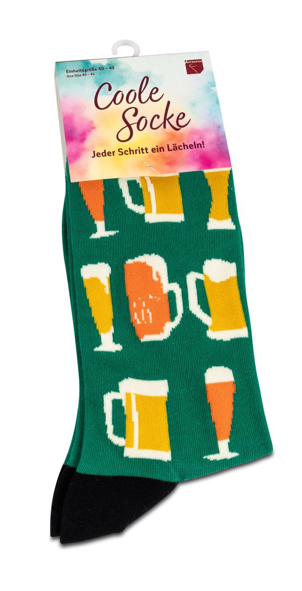 Bild von formano Coole Socke Bier grün