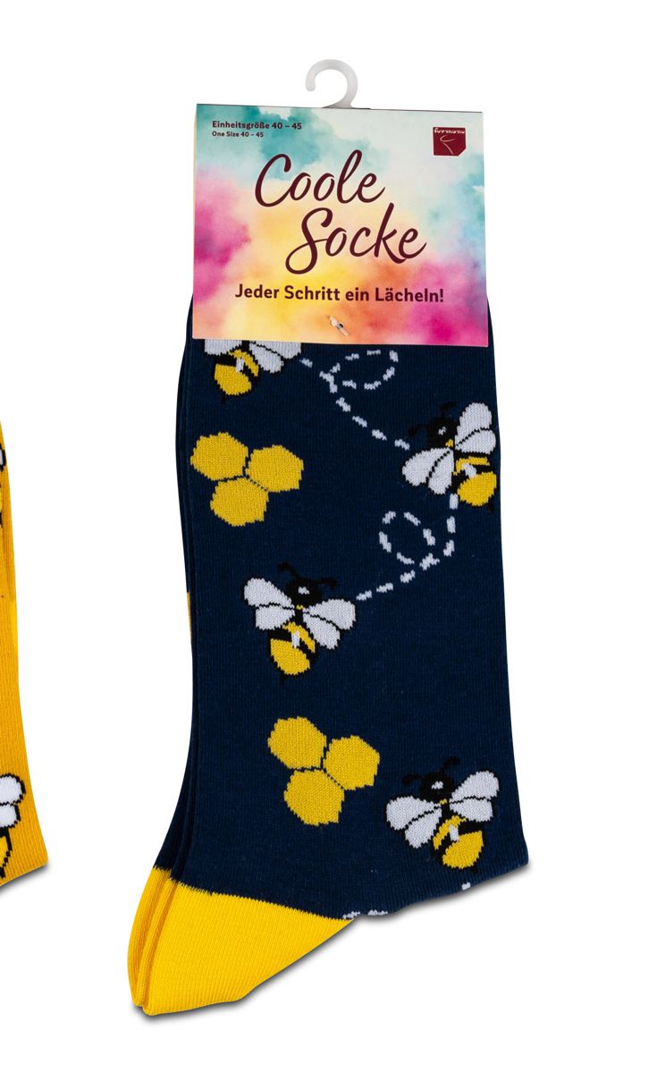 Bild von formano Coole Socke Biene dunkelblau