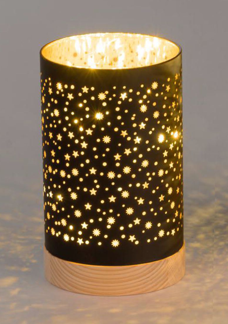 Bild von Deko-Licht LED Sterne schwarz gold 15 cm