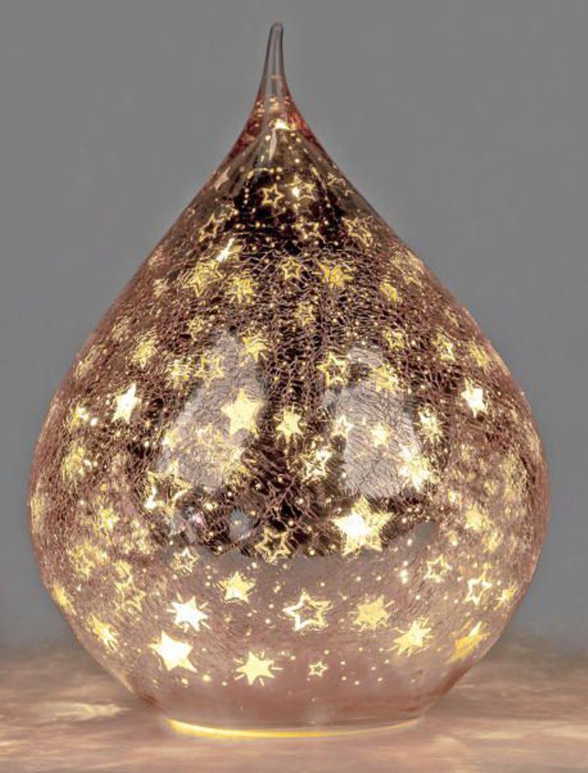 Bild von Deko-Licht Tropfenform LED Sterne rose 16cm 21cm 25cm