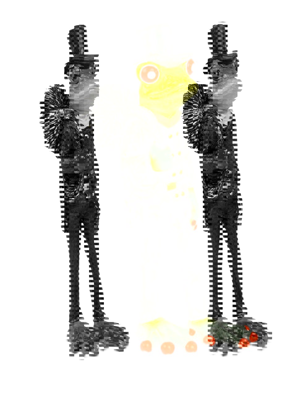 Bild von formano Dekofigur Frosch Glücksbringer Schornsteinfeger mit Kehrbesen