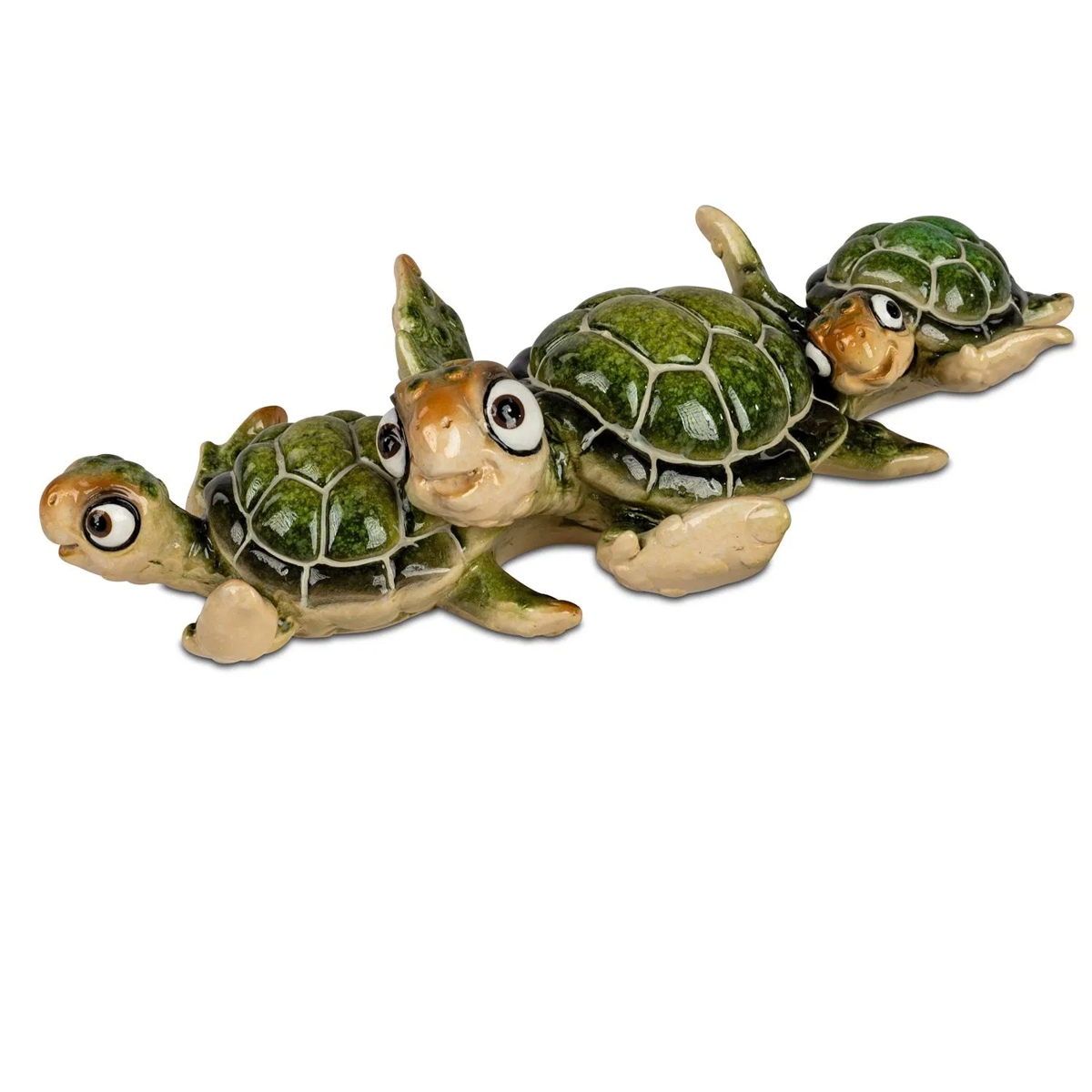 Bild von formano Dekofigur Schildkröte Harry + Family grün 21 cm