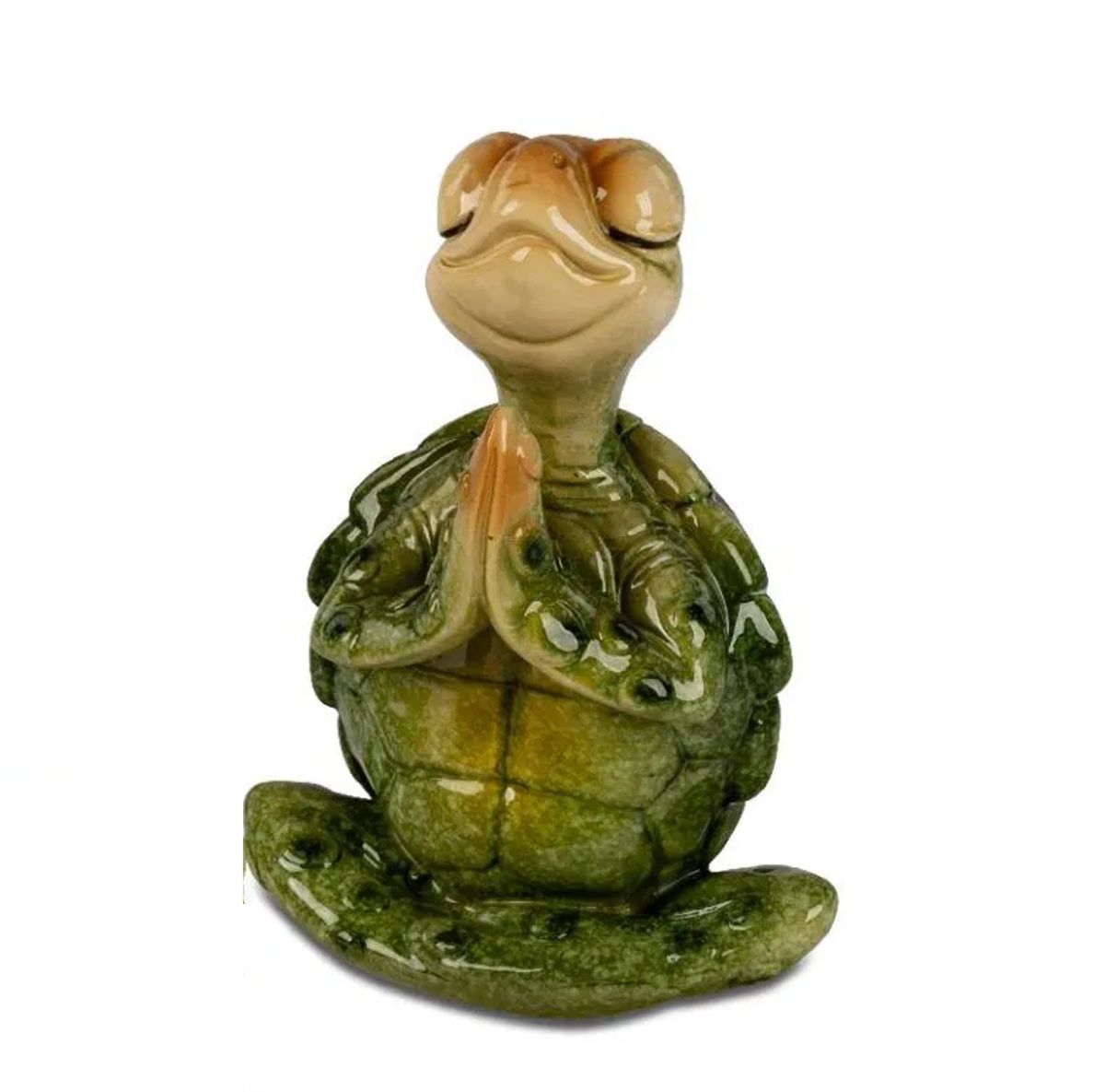 Bild von formano Dekofigur Schildkröte Harry Yoga Namaste grün