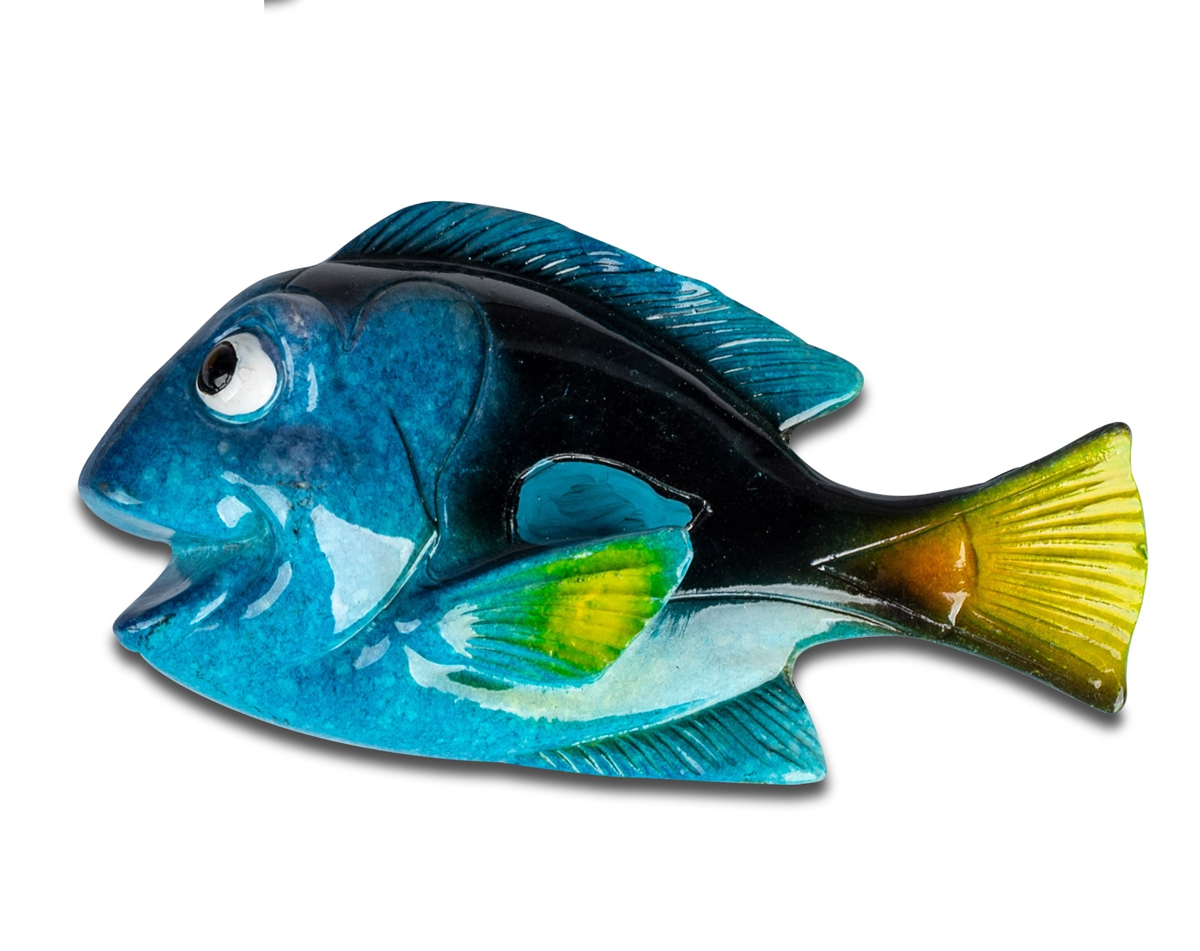 Bild von formano Dekofigur Fisch blau mit Magnet 9 cm
