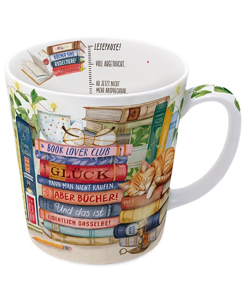 Bild von Bücherliebe Jumbobecher 500 ml Fine Bone China 