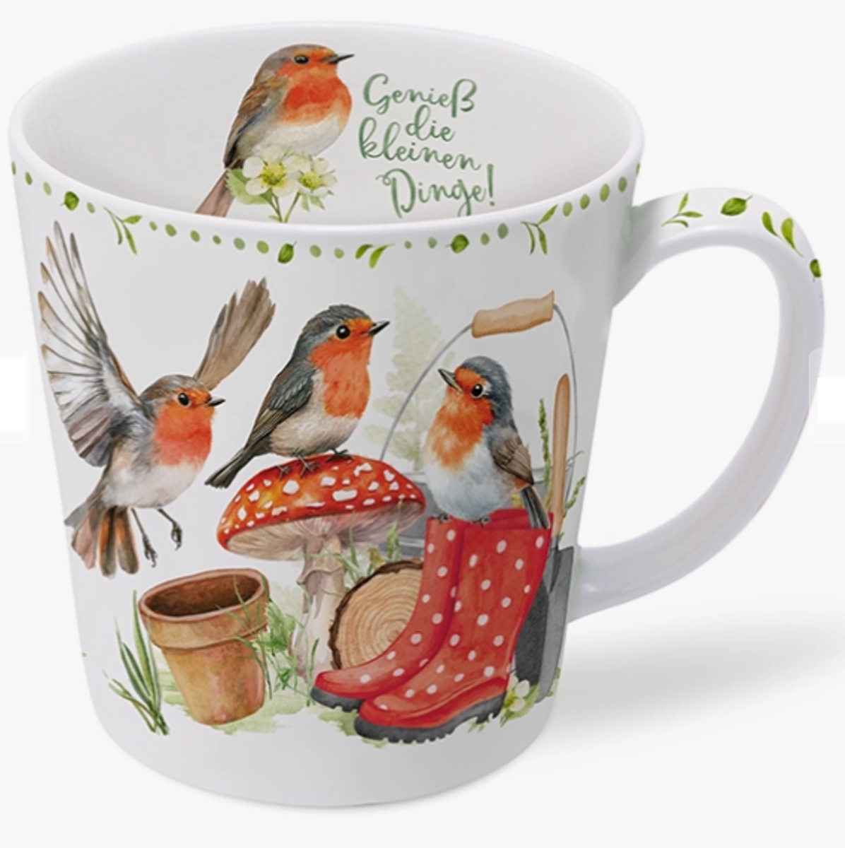 Bild von Tasse Sommer Rotkehlchen Jumbobecher 500 ml Fine Bone China 