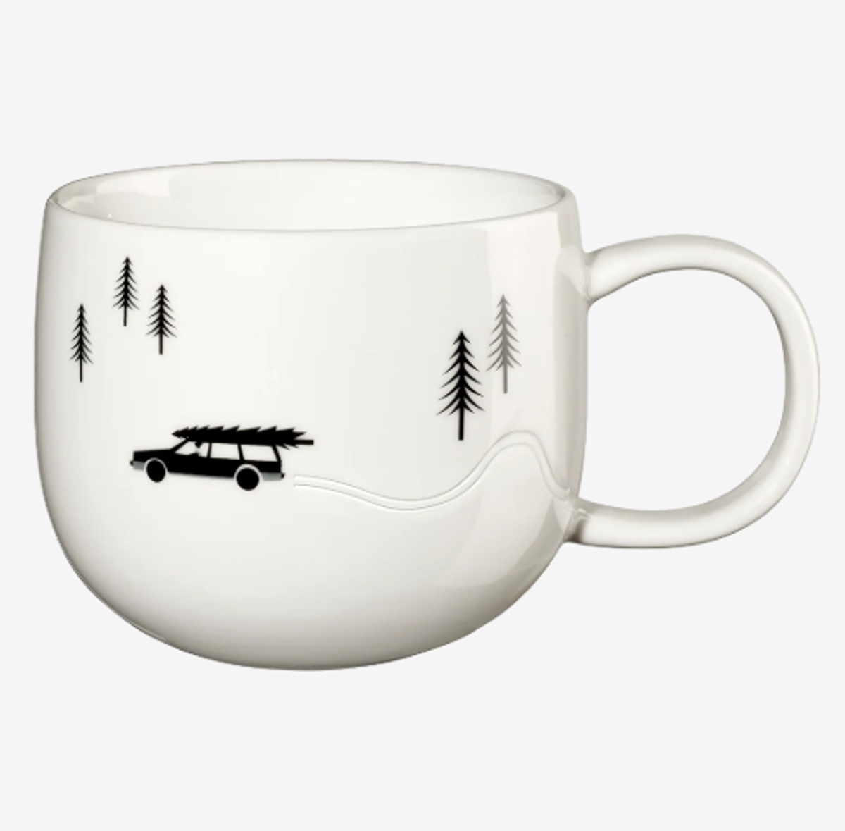 Bild von ASA Tasse joy snow tracks skidding xmas Henkelbecher 