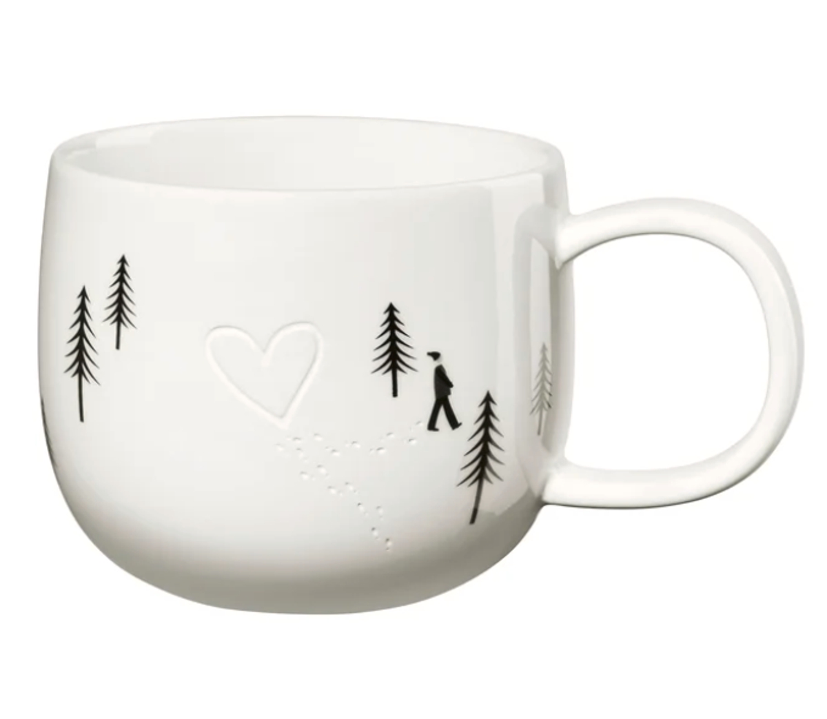 Bild von ASA Tasse joy snow tracks heart in the snow Henkelbecher 