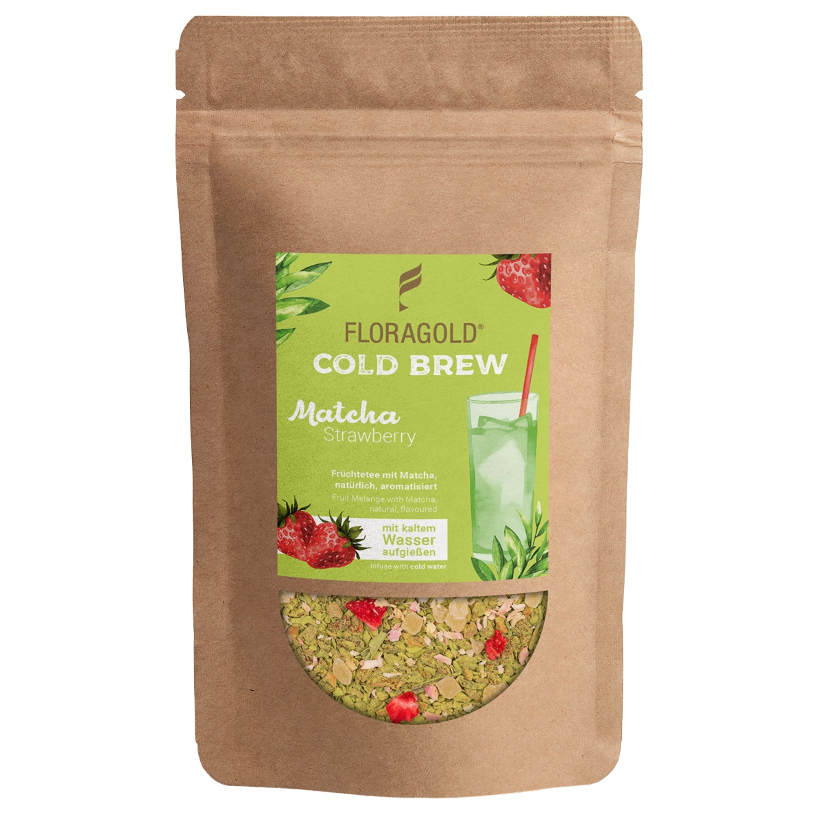 Bild von Matcha Strawberry Cold Brew (Früchtetee mit Matcha)