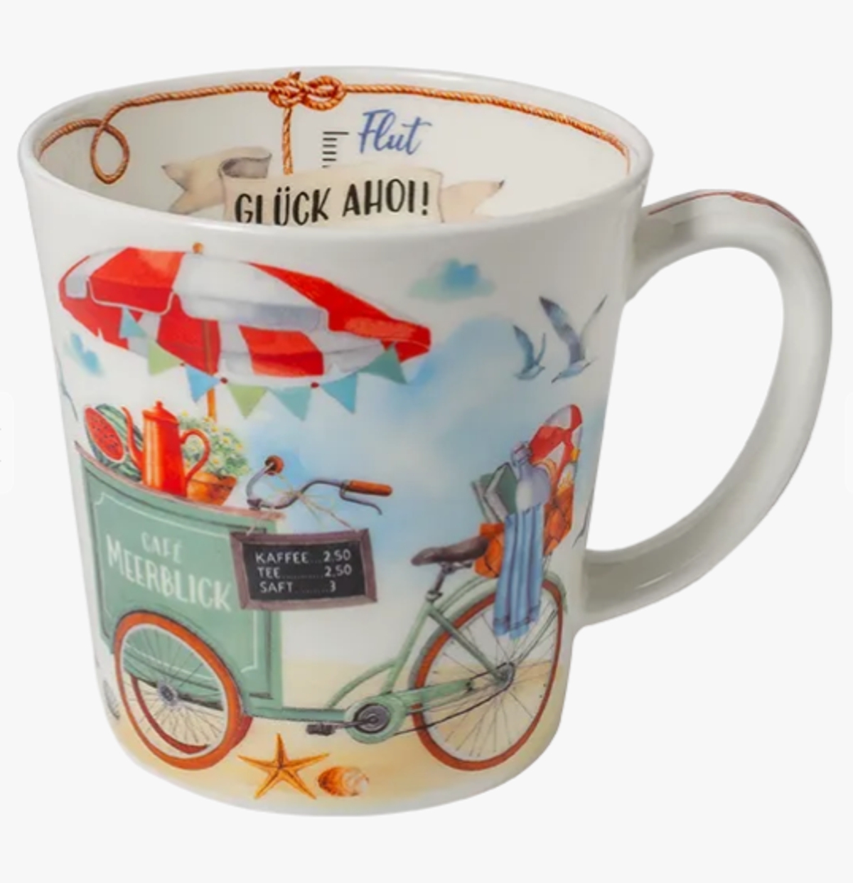 Bild von Tasse Meerblick Fahrrad Jumbobecher 500 ml Fine Bone China 