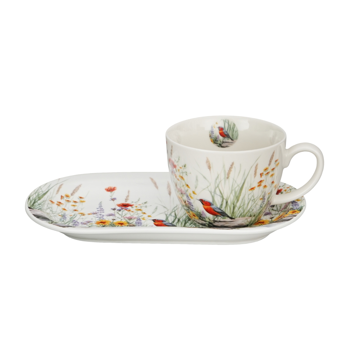 Bild von DUO Tasse July Breakfast Set Jumbotasse und Teller Porzellan 0,45 L