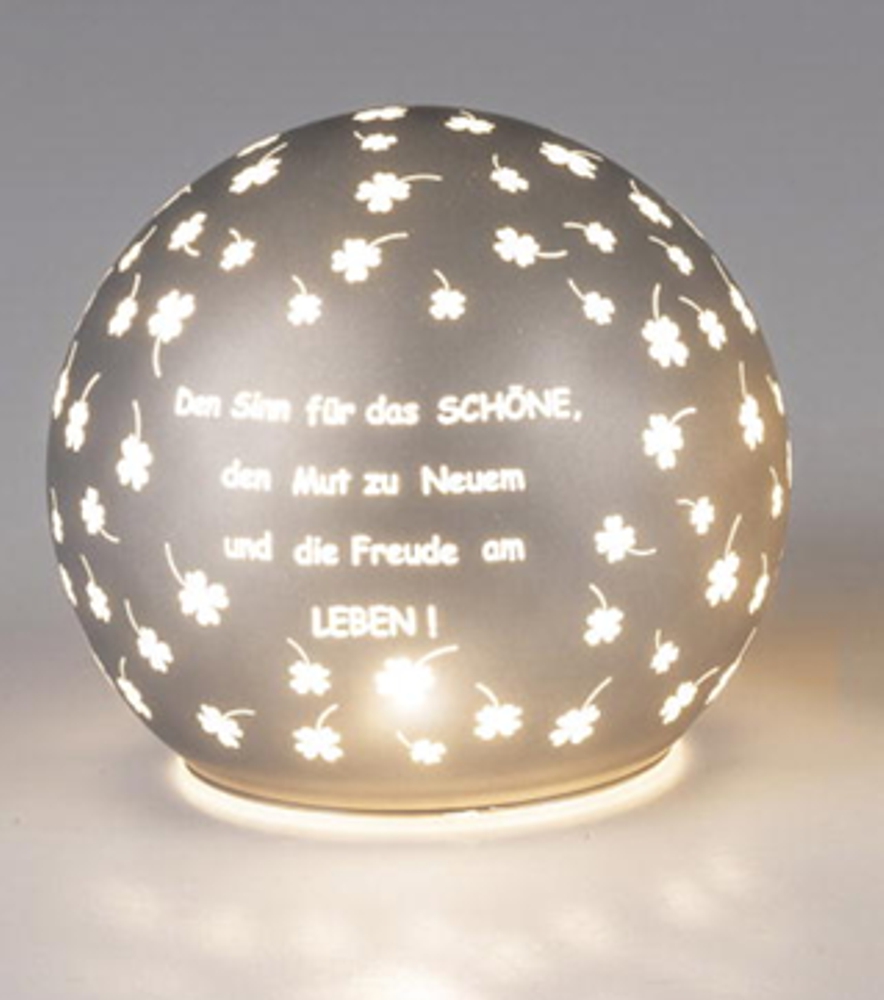 Deko-Licht Kugel LED grau 12 cm - Sinn für das Schöne