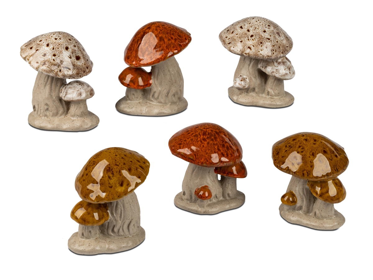 formano Deko Pilze Herbstfarben Steinzeug 10cm