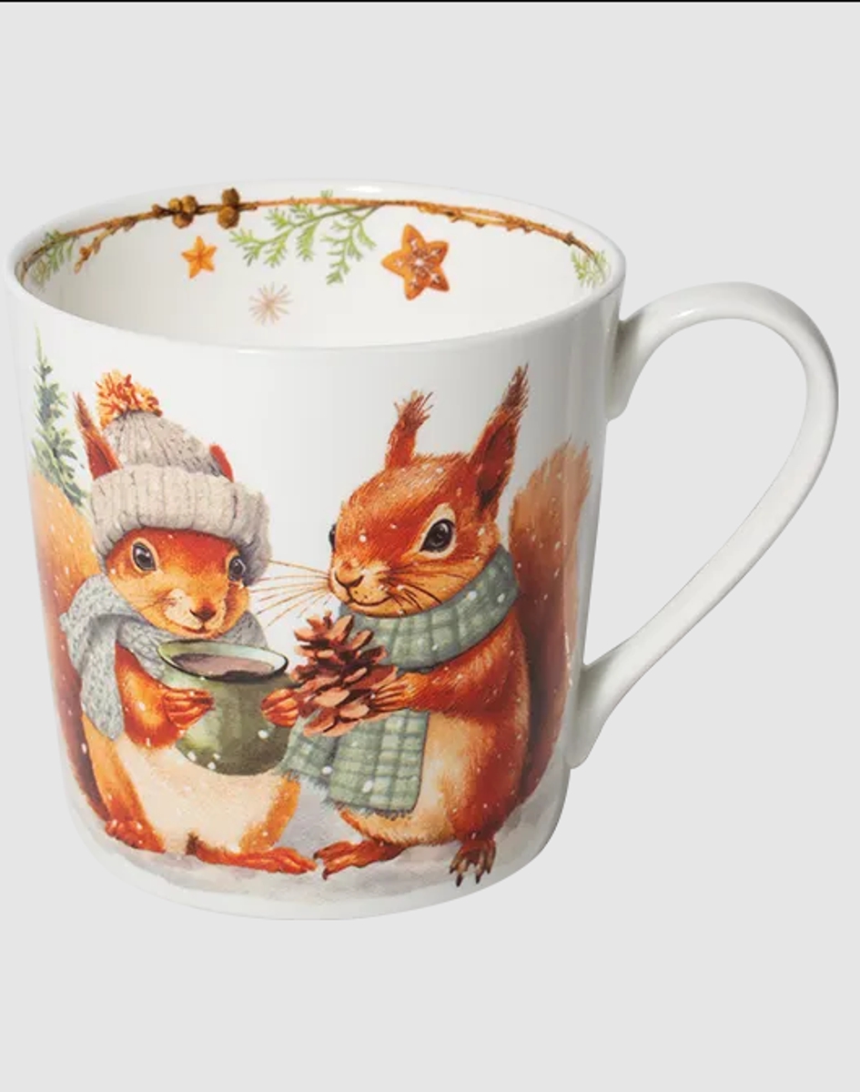 Tasse Süße Eichhörnchen 400 ml Fine Bone China 