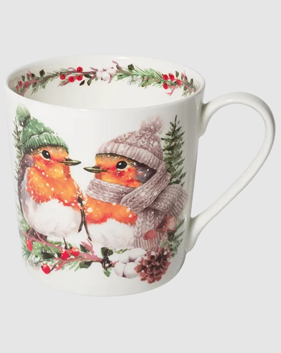Tasse Süße Rotkehlchen 400 ml Fine Bone China 