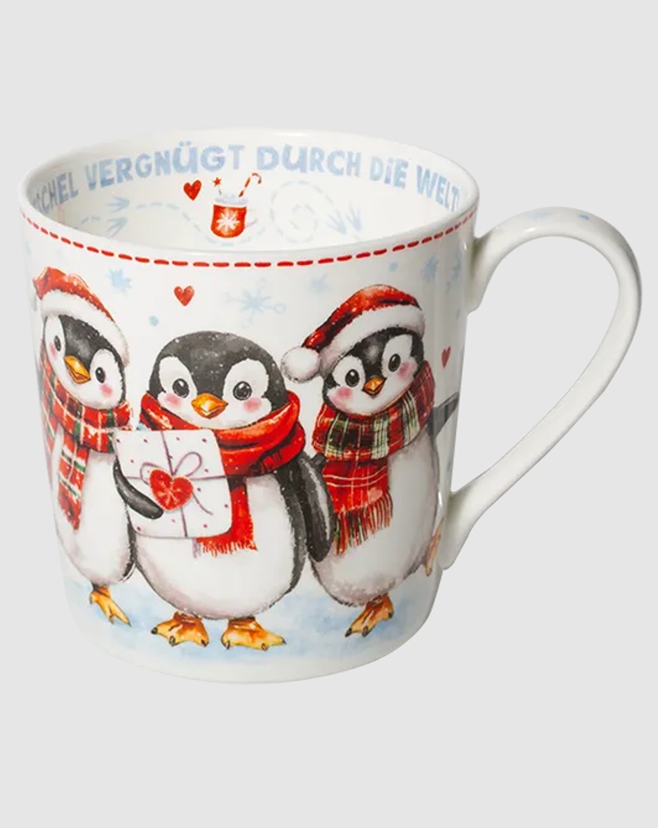 Tasse Lustige Pinguine 400 ml Fine Bone China 