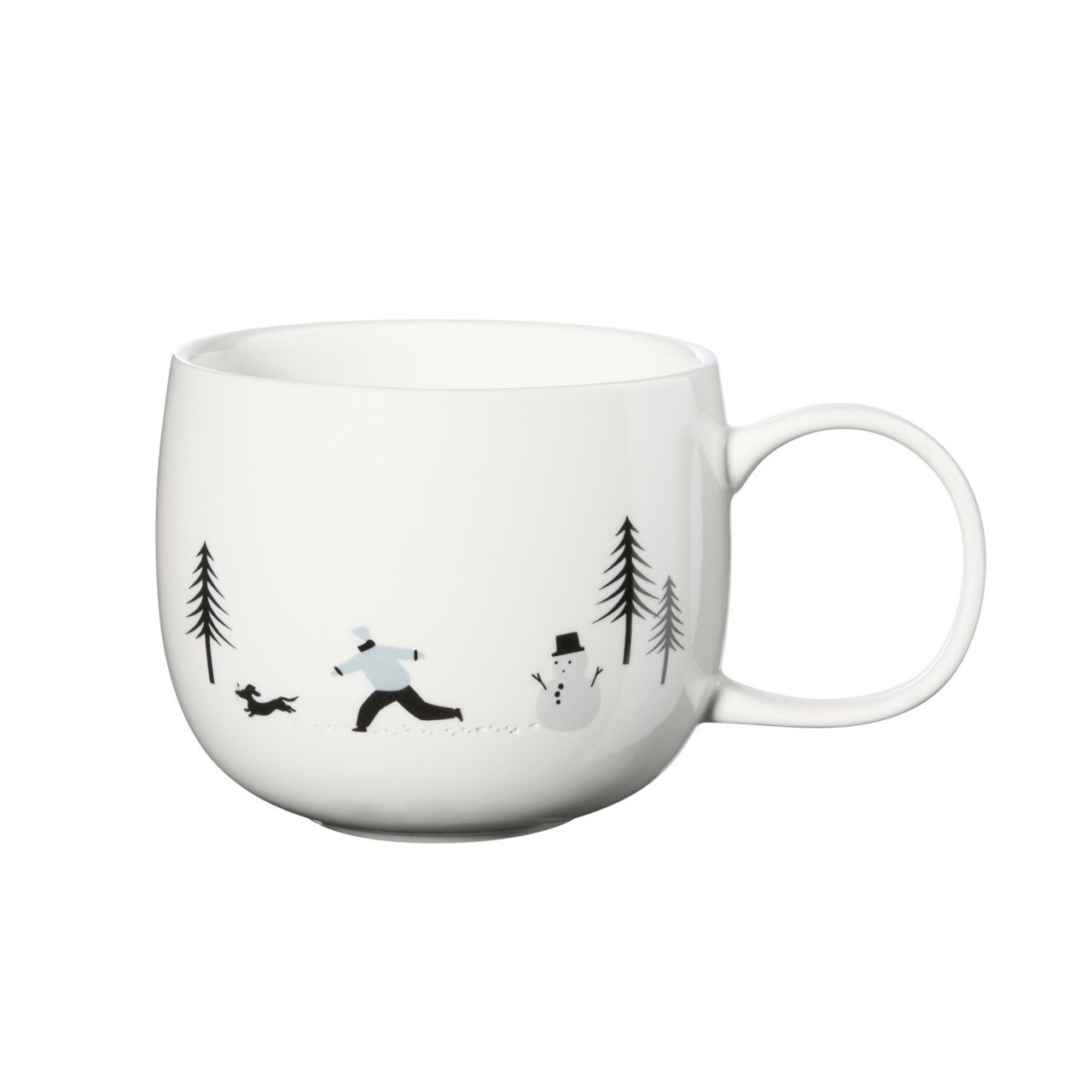 ASA Tasse joy snow tracks Dackel Henkelbecher 