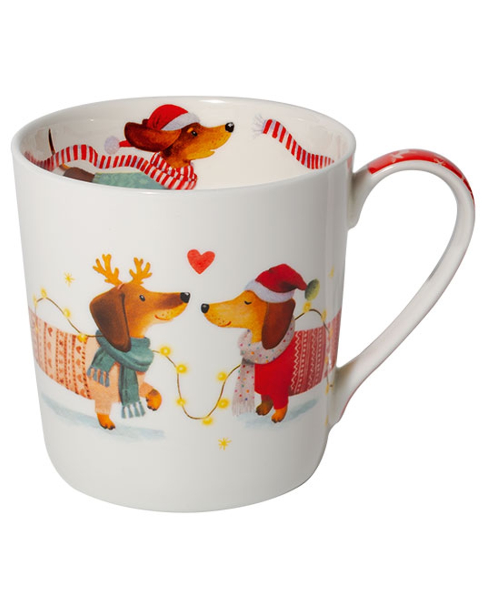 Tasse Dackelliebe 400 ml Fine Bone China 