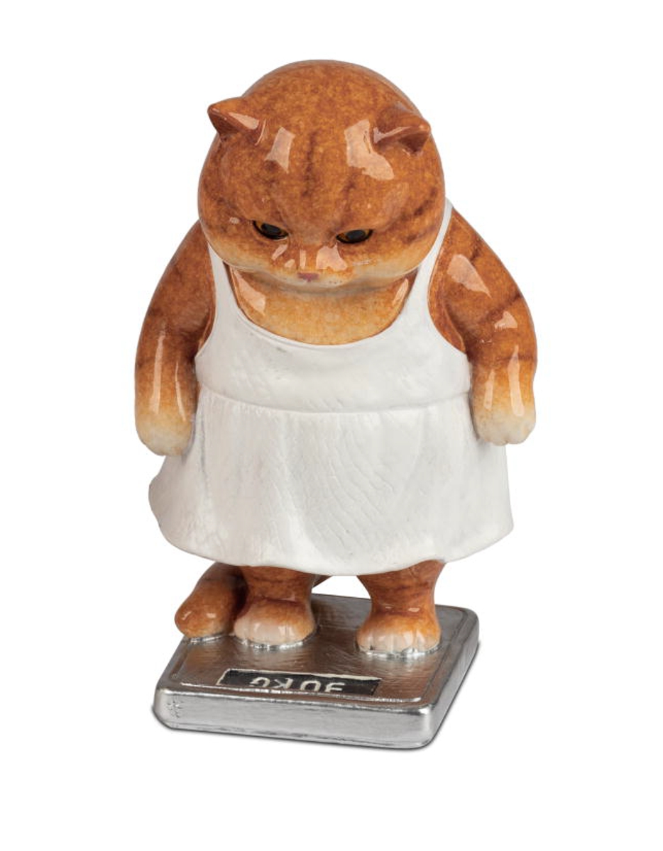 formano Dekofigur Katze auf Waage Frau