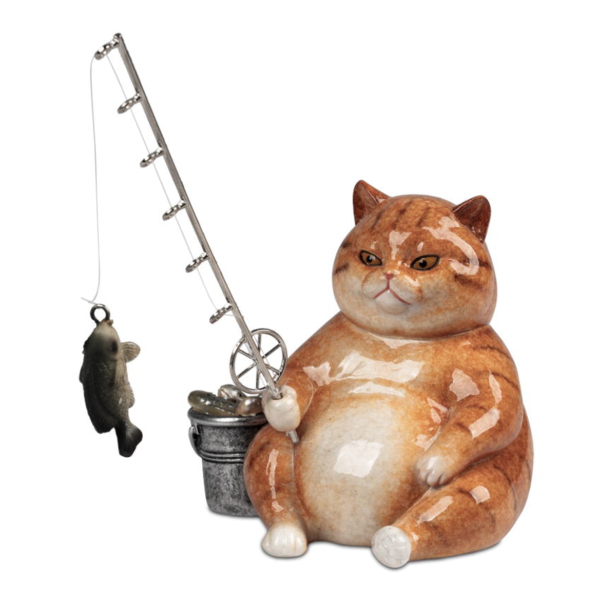 formano Dekofigur Katze mit Angel