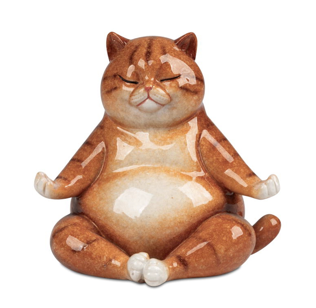 formano Dekofigur Katze Yoga Meditation
