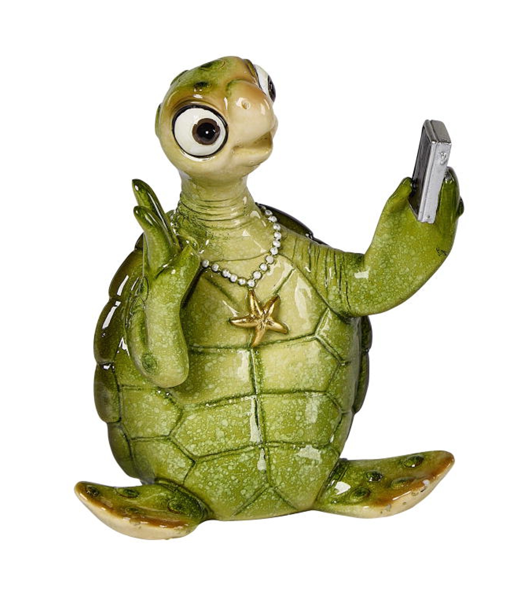formano Dekofigur Schildkröte Harry grün Selfie 11 cm